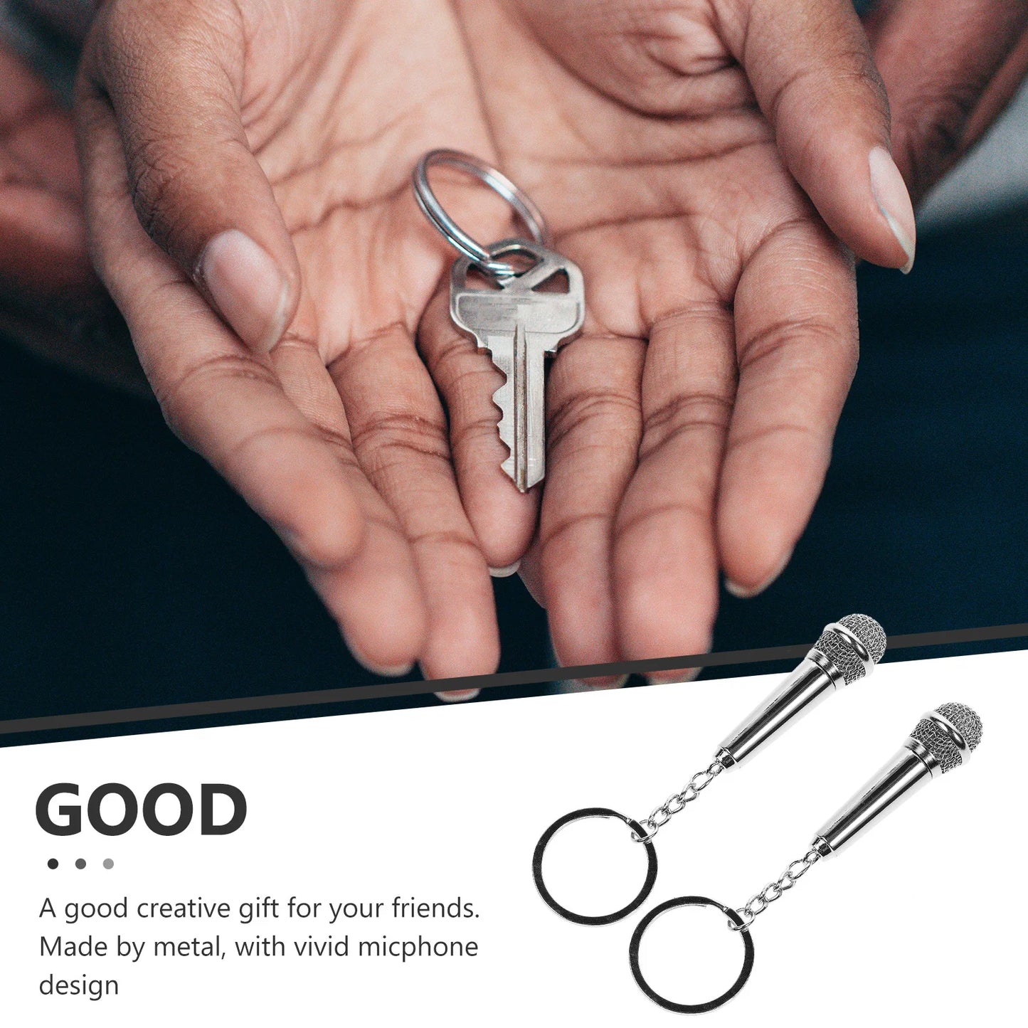 2 Pcs Retractable Keys Locket Metal Keyring Accessories Creative Chain Holder Car Miss