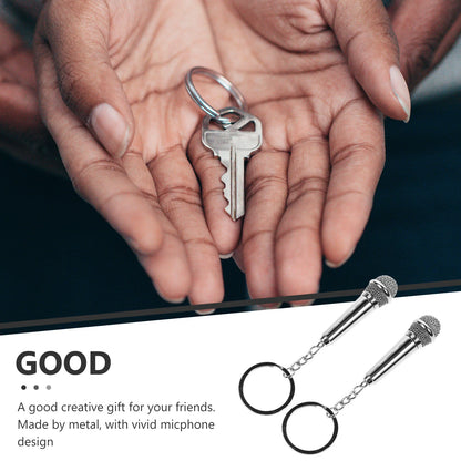 2 Pcs Retractable Keys Locket Metal Keyring Accessories Creative Chain Holder Car Miss