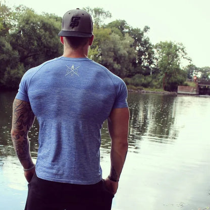 2020 new Quick Dry Compression Men's Short Sleeve T-Shirts Running Shirt Fitness Tight Tennis Soccer Jersey mens Sportswear