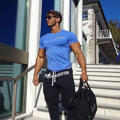 2020 new Quick Dry Compression Men's Short Sleeve T-Shirts Running Shirt Fitness Tight Tennis Soccer Jersey mens Sportswear