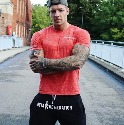 2020 new Quick Dry Compression Men's Short Sleeve T-Shirts Running Shirt Fitness Tight Tennis Soccer Jersey mens Sportswear
