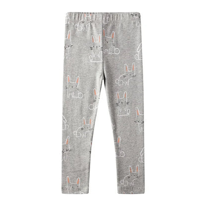 Girls Leggings 100% Cotton Girl's Trousers Fille Girls Pants Skinny Print Cartoon Pattern Kids Children Leggings Trousers KF083