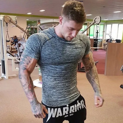 2020 new Quick Dry Compression Men's Short Sleeve T-Shirts Running Shirt Fitness Tight Tennis Soccer Jersey mens Sportswear