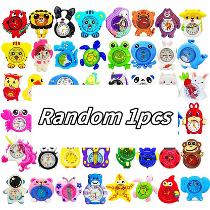 Children's Favorite Birthday Gift Toys Child Cartoon Watches for Boys Girls Colorful Lovely Kids Slap Wrist Watch Bracelet