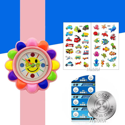 Children's Favorite Birthday Gift Toys Child Cartoon Watches for Boys Girls Colorful Lovely Kids Slap Wrist Watch Bracelet