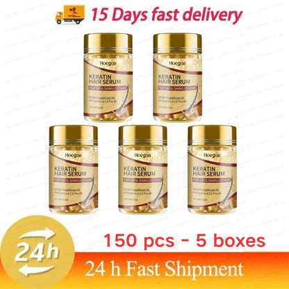 Magic Hair Vitamin Capsule Keratin Oil Fast Restore Hair Soft Smooth Shiny Deep Moisturizer Frizzy Dry Scalp Hair Care Products