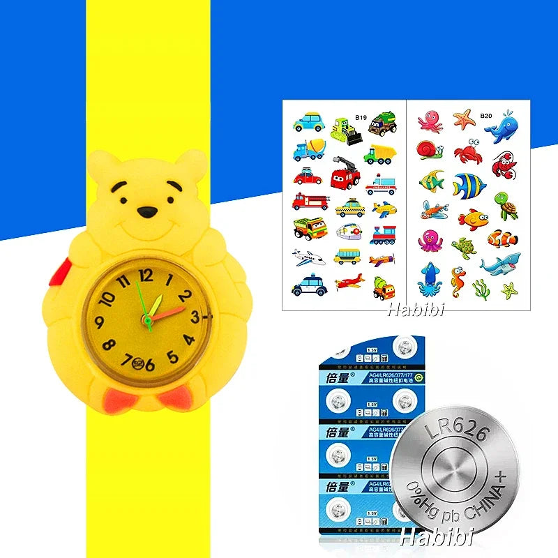 Children's Favorite Birthday Gift Toys Child Cartoon Watches for Boys Girls Colorful Lovely Kids Slap Wrist Watch Bracelet