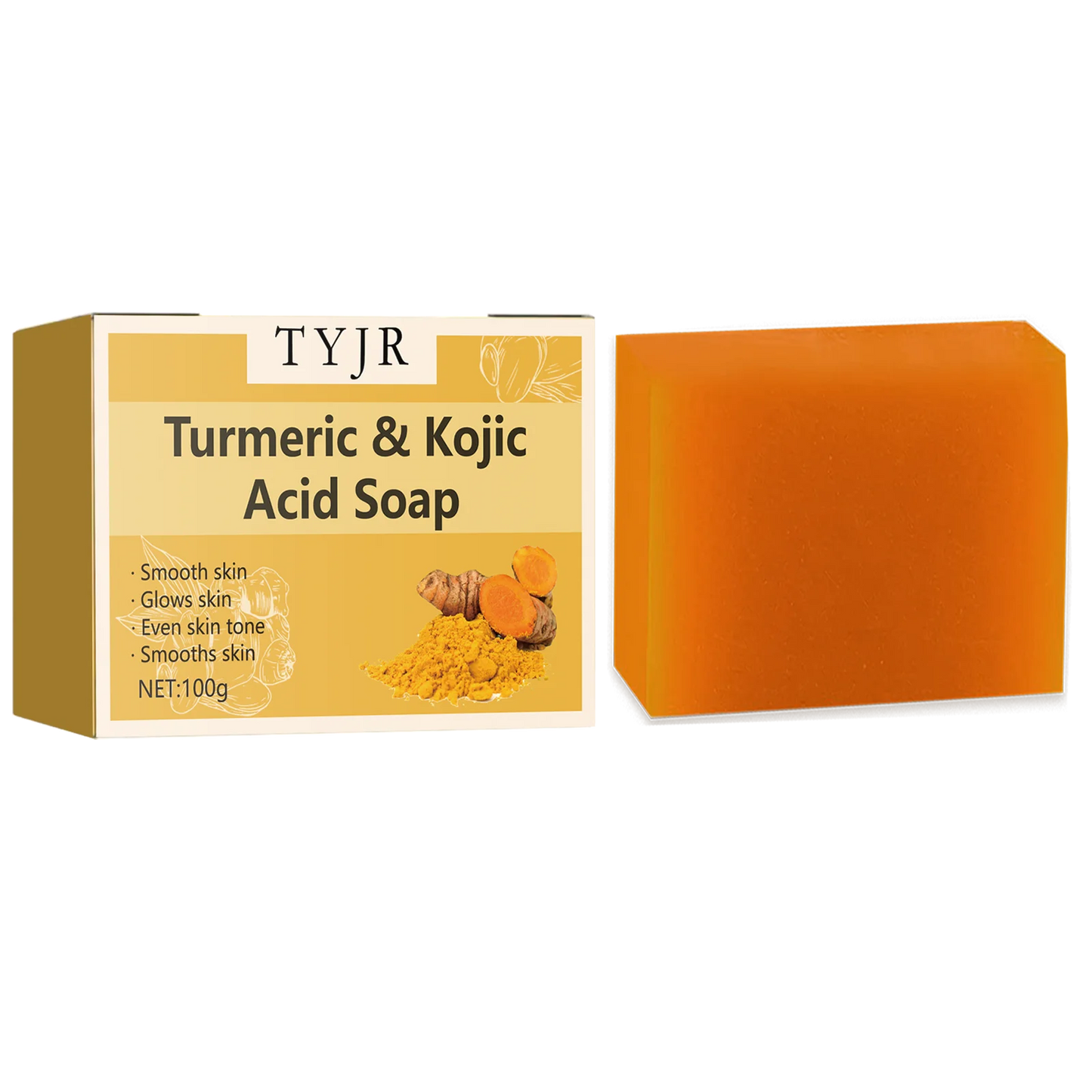 Ginger soap for cleansing, anti-acne, whitening and brightening the face, removing acne and fading dark spots, turmeric soap