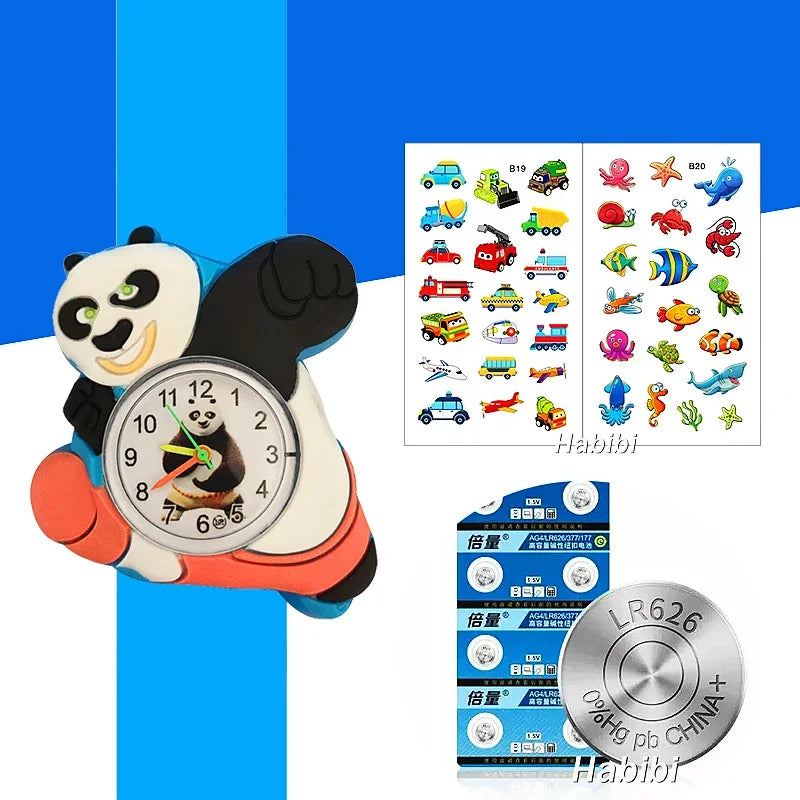 Children's Favorite Birthday Gift Toys Child Cartoon Watches for Boys Girls Colorful Lovely Kids Slap Wrist Watch Bracelet