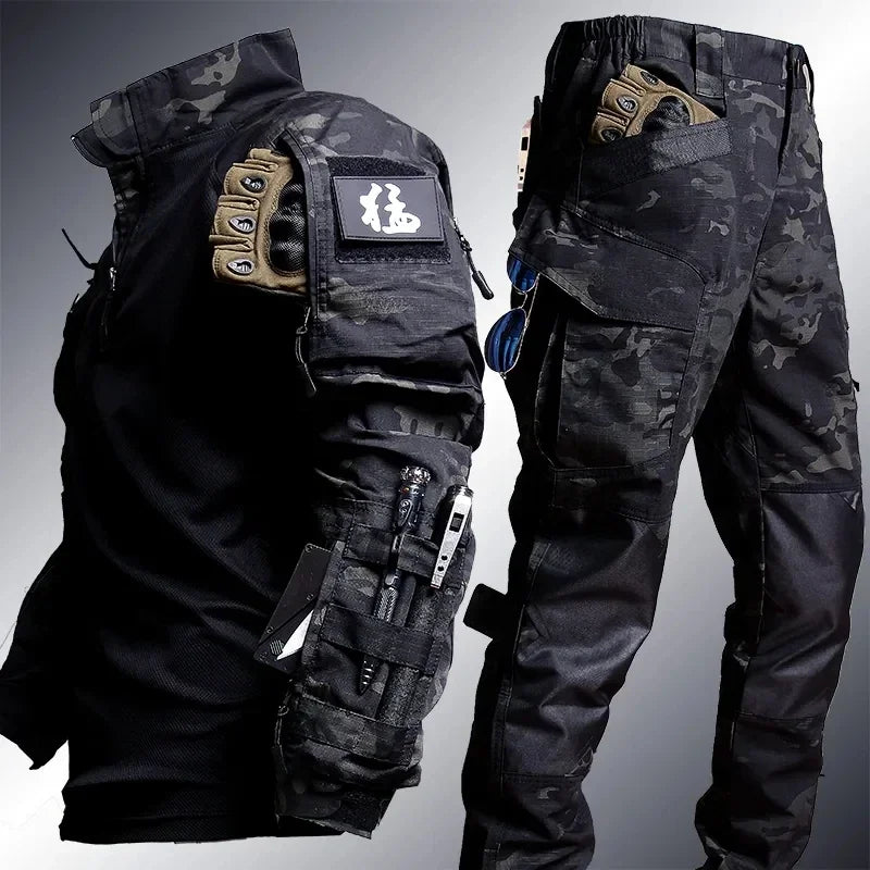 Tactical Frog Suit Men Airsoft Clothes Military Paintball 2 Pieces Sets SWAT Assault Shirts Special Forces Combat Uniform Pants