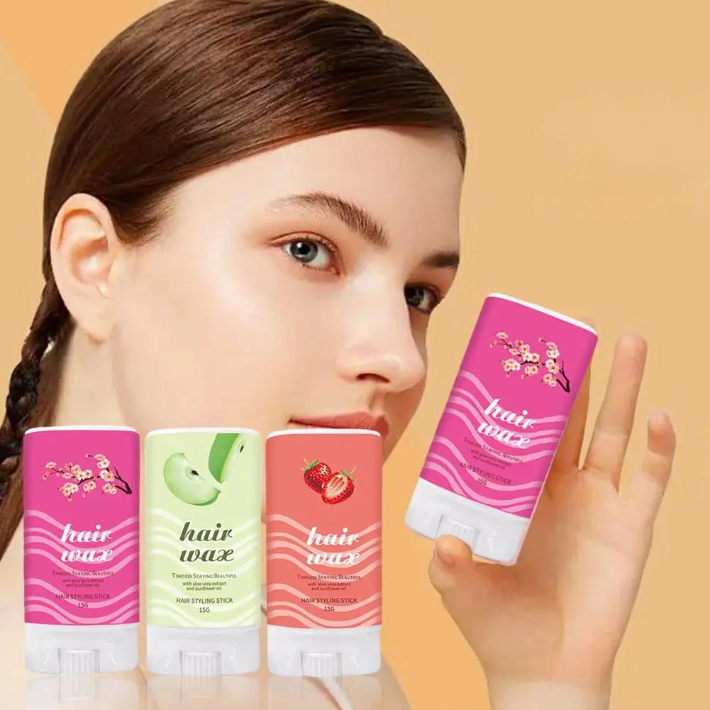Blossom Hair Styling Wax Stick Non-Greasy Broken Hair Artifact Stick Anti-frizz Hair Finishing Cream Style For Men Women