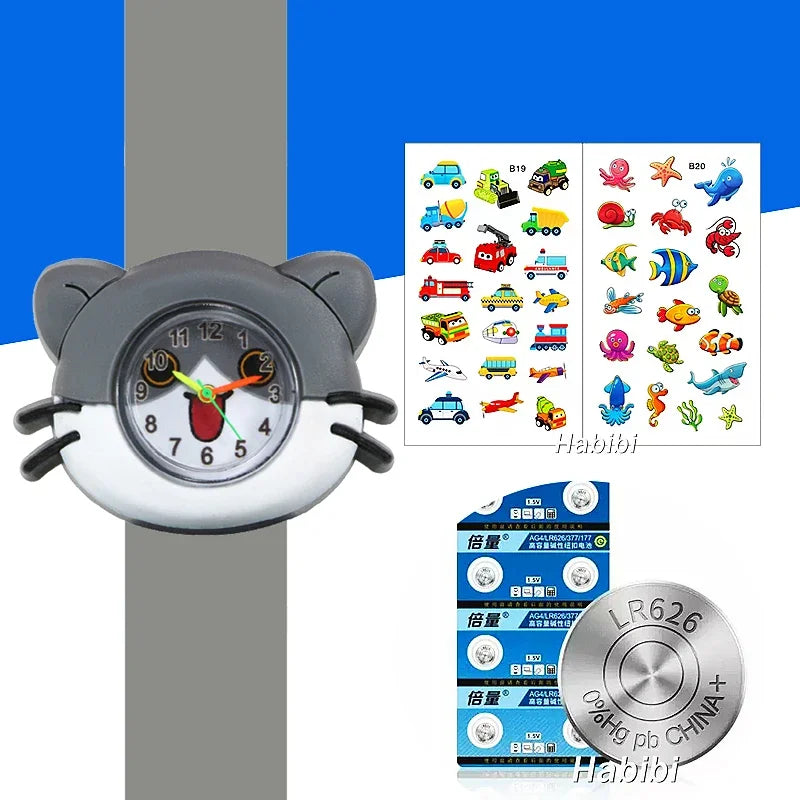 Children's Favorite Birthday Gift Toys Child Cartoon Watches for Boys Girls Colorful Lovely Kids Slap Wrist Watch Bracelet