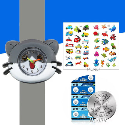 Children's Favorite Birthday Gift Toys Child Cartoon Watches for Boys Girls Colorful Lovely Kids Slap Wrist Watch Bracelet