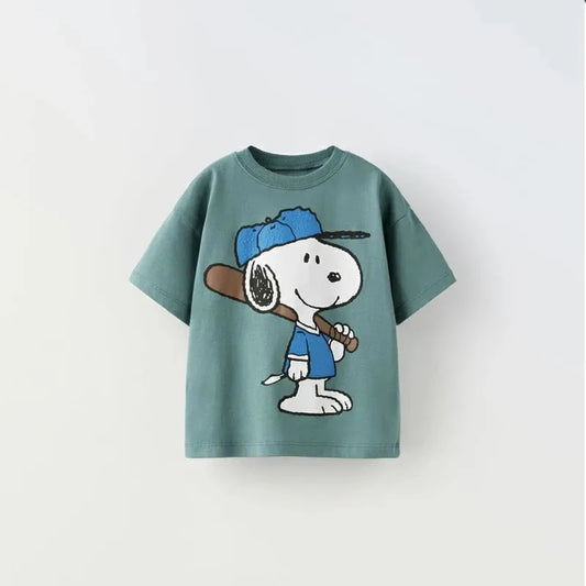 Fashion Brand Design Children T-shirt Summer Clothing Cartoon Short-sleeved Top Kids Boys Clothes Crewneck Pullover T Shirts