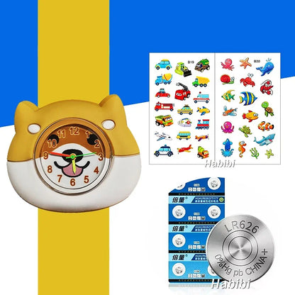 Children's Favorite Birthday Gift Toys Child Cartoon Watches for Boys Girls Colorful Lovely Kids Slap Wrist Watch Bracelet
