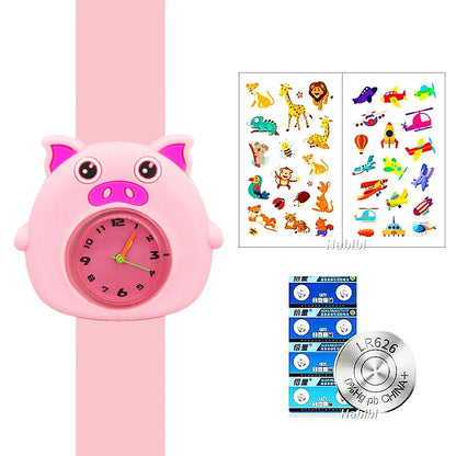 Children's Favorite Birthday Gift Toys Child Cartoon Watches for Boys Girls Colorful Lovely Kids Slap Wrist Watch Bracelet