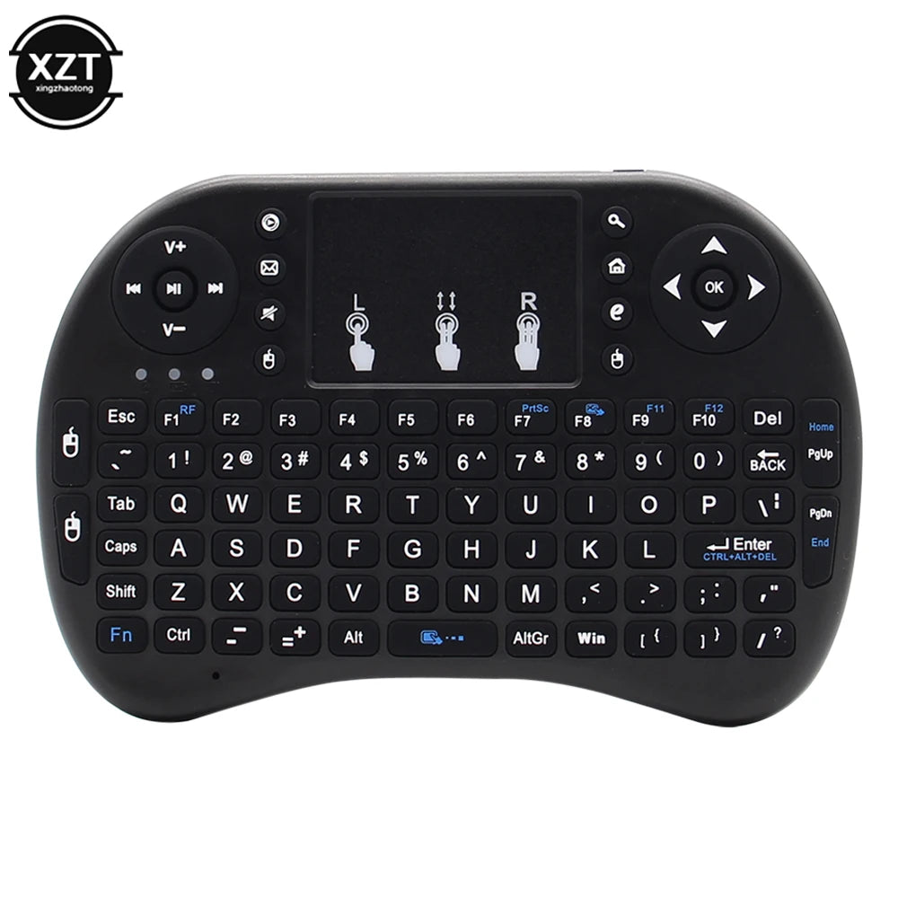 2.4G Mini Wireless Keyboard 3 Color Backlit I8 English Russian Air Mouse Touchpad Remote Control For Laptop TV BOX USB Receiver
