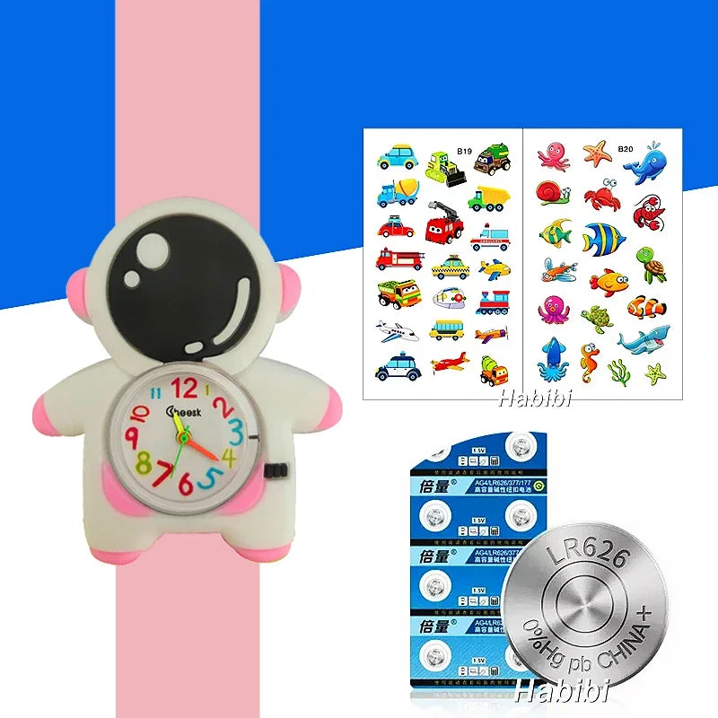 Children's Favorite Birthday Gift Toys Child Cartoon Watches for Boys Girls Colorful Lovely Kids Slap Wrist Watch Bracelet