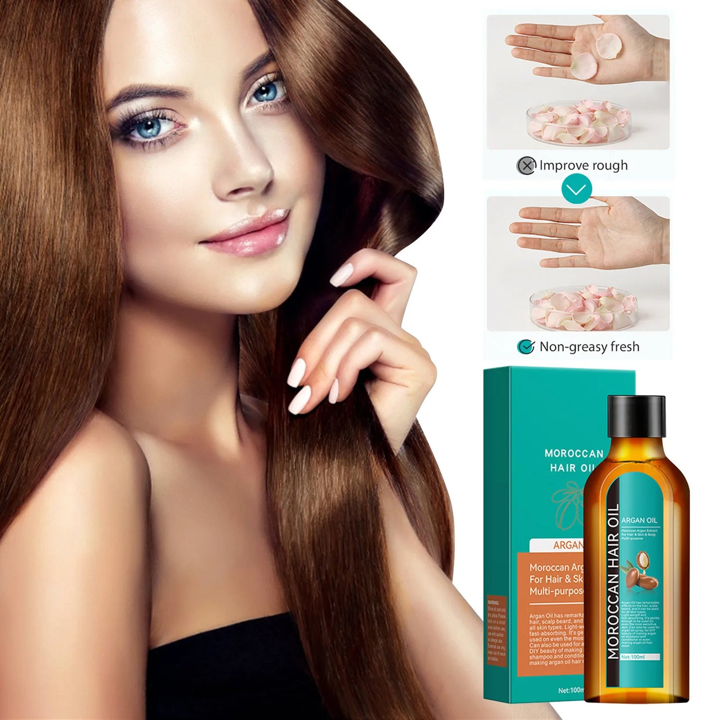Moroccan Hair Care Oil Hair Care Oil For Dry Damaged Hair Men And Women Healthier Scalp Soft And Light Care For Damaged Hair