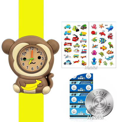 Children's Favorite Birthday Gift Toys Child Cartoon Watches for Boys Girls Colorful Lovely Kids Slap Wrist Watch Bracelet