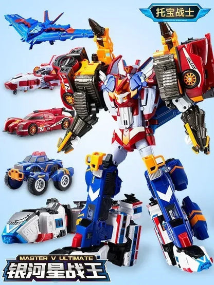 6 IN 1 Master V Ultimate Tobot Transformation Car to Robot Toy Korea Cartoon Brothers Anime Tobot Deformation Airplane Car Toys