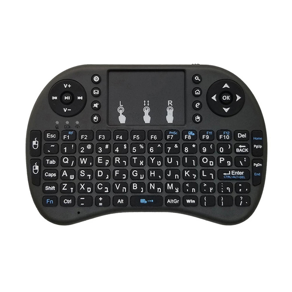 2.4G Mini Wireless Keyboard 3 Color Backlit I8 English Russian Air Mouse Touchpad Remote Control For Laptop TV BOX USB Receiver
