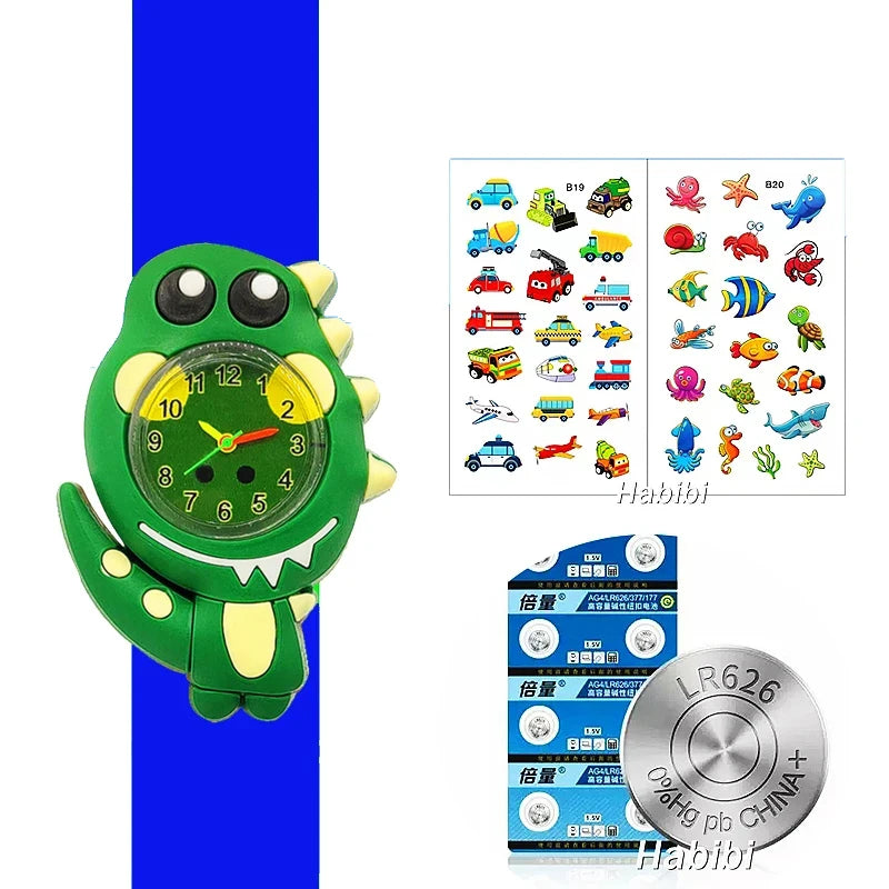 Children's Favorite Birthday Gift Toys Child Cartoon Watches for Boys Girls Colorful Lovely Kids Slap Wrist Watch Bracelet