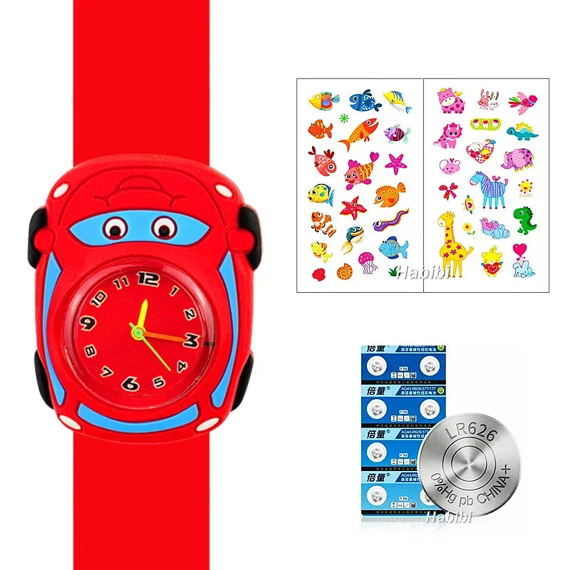 Children's Favorite Birthday Gift Toys Child Cartoon Watches for Boys Girls Colorful Lovely Kids Slap Wrist Watch Bracelet