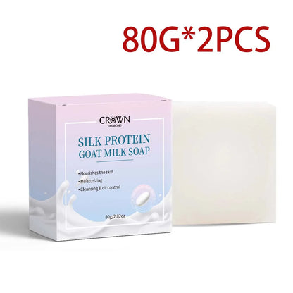 Goat Milk Body Facial Soap Face Wash Foaming Facial Cleanser Body Skin Cleansing Moisturizing Brightening Handmade Soap