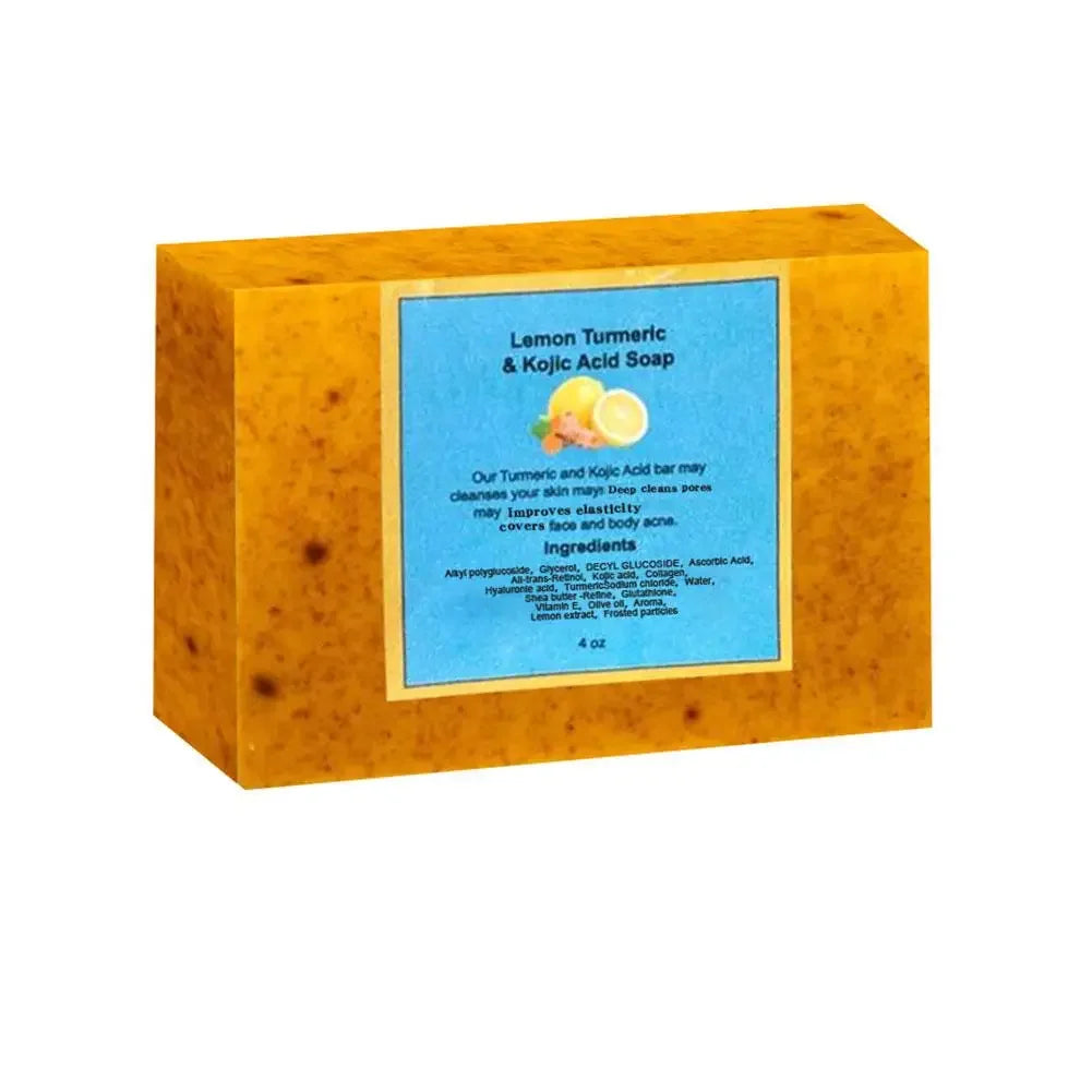 Turmeric & Kojic Acid Brightening Soap Turmeric Soap Bath Ginger Lemon Cold Soap Acid Soap Hand-made Soapkojic Soap F1j1