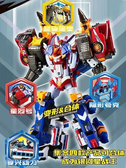 6 IN 1 Master V Ultimate Tobot Transformation Car to Robot Toy Korea Cartoon Brothers Anime Tobot Deformation Airplane Car Toys