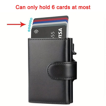 Rfid Micrfiber Leather Mens Wallets Pop Up Bank Credit Card Holder Wallet Money Bag Clutch Coin Purse Male Smart Wallets for Men