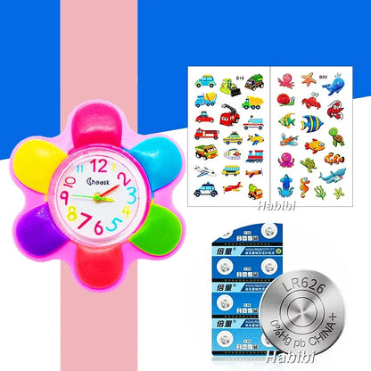 Children's Favorite Birthday Gift Toys Child Cartoon Watches for Boys Girls Colorful Lovely Kids Slap Wrist Watch Bracelet