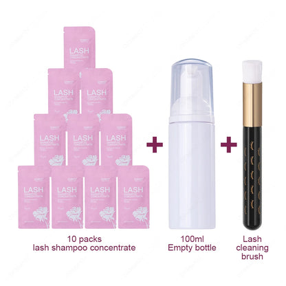 Lash Shampoo Concentrate Lashes Clean For Eyelash Extension Super Concentrate Mousse Non-irritation Cleanser For Salon &Home Use
