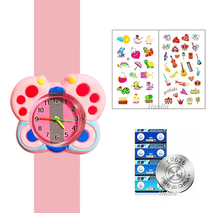 Children's Favorite Birthday Gift Toys Child Cartoon Watches for Boys Girls Colorful Lovely Kids Slap Wrist Watch Bracelet