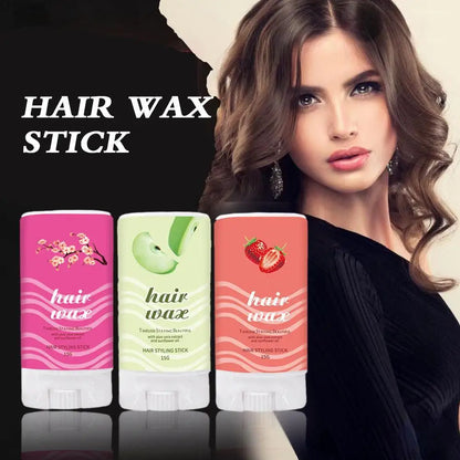 Blossom Hair Styling Wax Stick Non-Greasy Broken Hair Artifact Stick Anti-frizz Hair Finishing Cream Style For Men Women