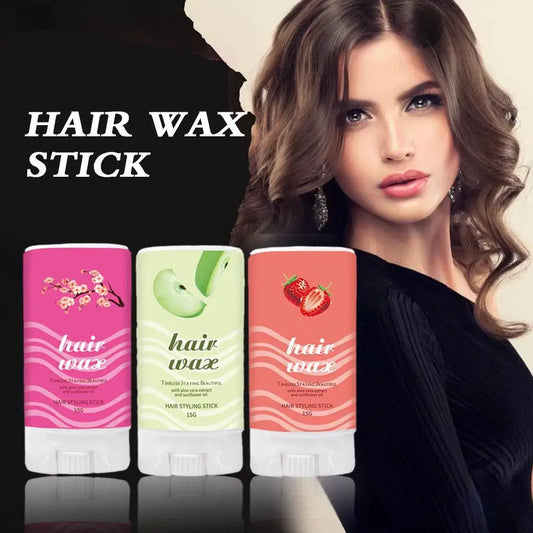 Blossom Hair Styling Wax Stick Non-Greasy Broken Hair Artifact Stick Anti-frizz Hair Finishing Cream Style For Men Women