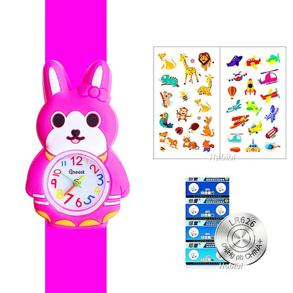 Children's Favorite Birthday Gift Toys Child Cartoon Watches for Boys Girls Colorful Lovely Kids Slap Wrist Watch Bracelet
