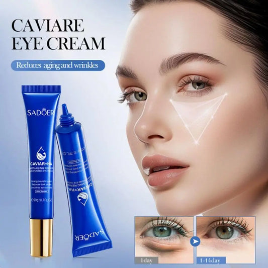 Instant Eye Bag Removal Cream Caviar Hyaluronic Acid Eye Cream Anti-Wrinkle Fade Fine Lines Firming Skin Anti Dark Circle