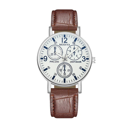 Men's Watches Business Wrist Watch Luxury Leather Strap Analog Watches Quartz Wristwatches Clock Men Women Casual Simple Watch