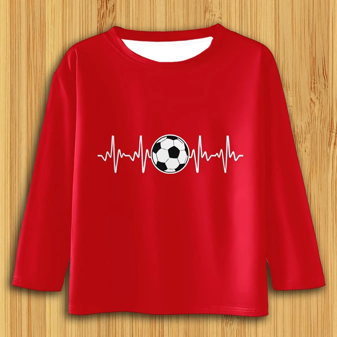 Children's Clothing Boys Tshirt Long Sleeve Stylish Soccer Printed Kids Spring Fall Clothes Casual Round Neck Girl Clothes Tops
