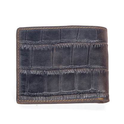 Slim Leather Alligator Wallet for Men Bussiness Genuine Leather Mens Bifold mens leather wallet