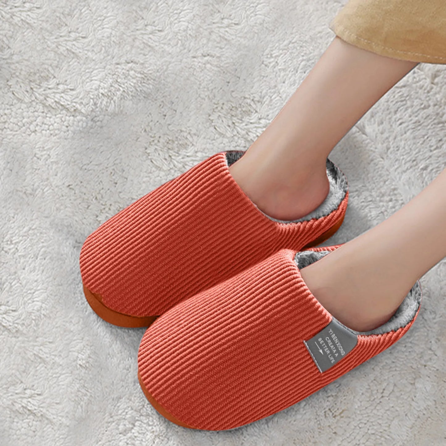 Womens Slippers Boots Slippers Soft Slippers Flip Warm Womens For Womens Plush Flop Men Shoes House Women'S Slip On Slippers
