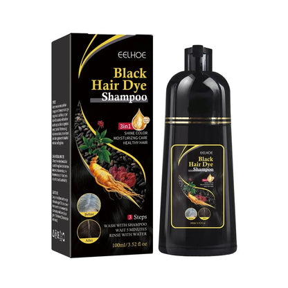 500ml Gray Hair Dye Darkening Shampoo 3in1 Instant Gray To Black Fast Natural Herbal Multiflorum Coloring Cover For Men Women