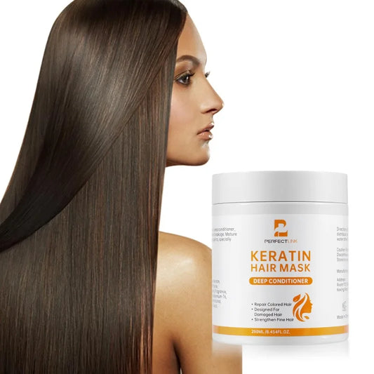 Keratin avocado oil care hair mask repairs dry and frizzy hair, molds hair, and softens hair care