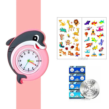 Children's Favorite Birthday Gift Toys Child Cartoon Watches for Boys Girls Colorful Lovely Kids Slap Wrist Watch Bracelet