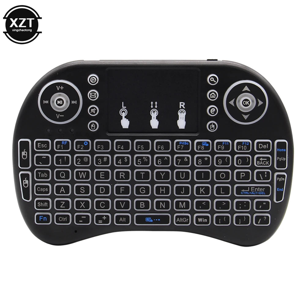 2.4G Mini Wireless Keyboard 3 Color Backlit I8 English Russian Air Mouse Touchpad Remote Control For Laptop TV BOX USB Receiver