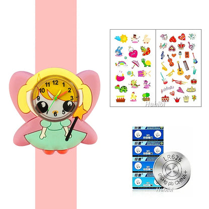 Children's Favorite Birthday Gift Toys Child Cartoon Watches for Boys Girls Colorful Lovely Kids Slap Wrist Watch Bracelet
