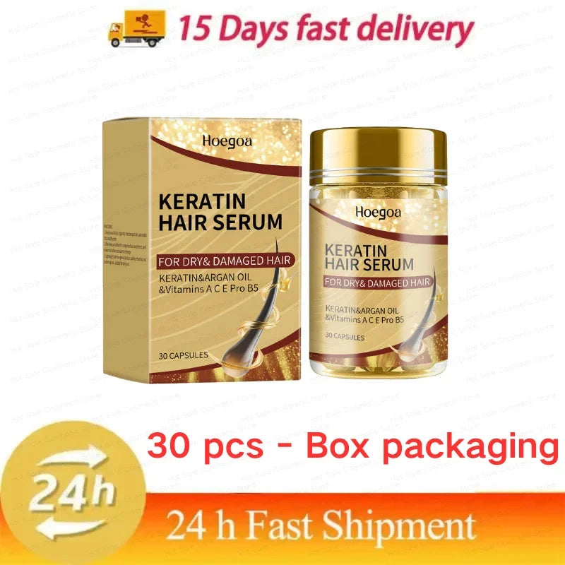 Magic Hair Vitamin Capsule Keratin Oil Fast Restore Hair Soft Smooth Shiny Deep Moisturizer Frizzy Dry Scalp Hair Care Products
