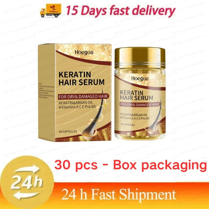 Magic Hair Vitamin Capsule Keratin Oil Fast Restore Hair Soft Smooth Shiny Deep Moisturizer Frizzy Dry Scalp Hair Care Products